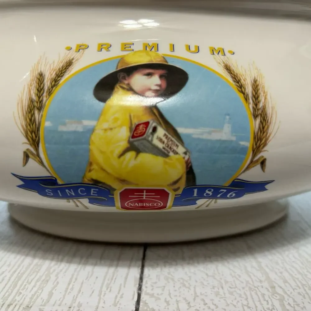 Vintage Nabisco Soup Tureen Salt Pepper Set Ceramic w/Ladle